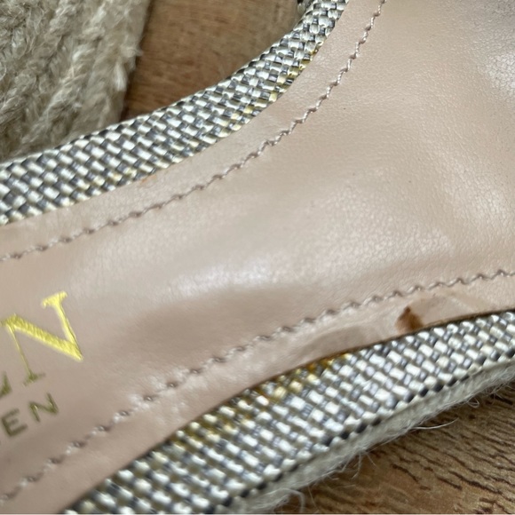 Lauren Ralph Lauren Buckle Tie Wedge Heel Espadrille Shoes Womens Size 7 - Picture 9 of 12